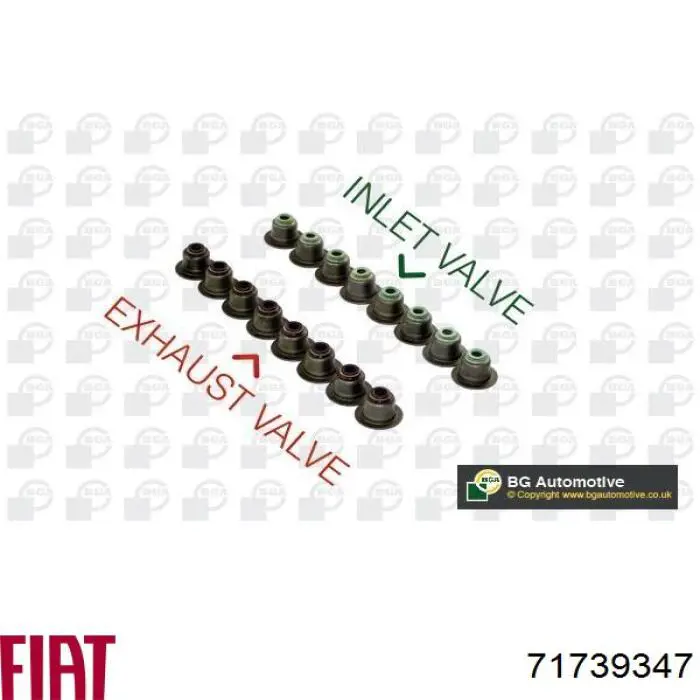 Маслосъемный сальник клапана впуск/выпуск Fiat/Alfa/Lancia 71739347 цена, от 1.12 USD