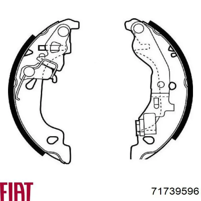71739596 Fiat/Alfa/Lancia Барабанные тормозные колодки