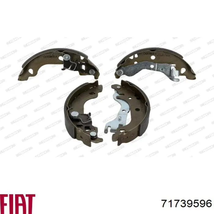 Задние барабанные колодки 71739596 Fiat/Alfa/Lancia