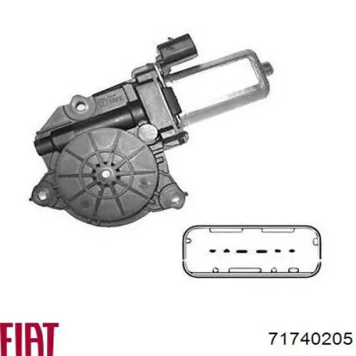 Мотор стеклоподъемника водительской двери Fiat/Alfa/Lancia 71740205 цена, от  