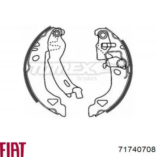 Купить 71740708 Fiat/Alfa/Lancia Задние барабанные тормозные колодки