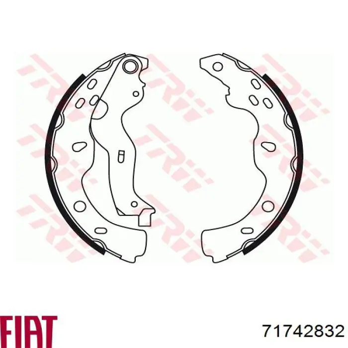Барабанные колодки Fiat/Alfa/Lancia 71742832