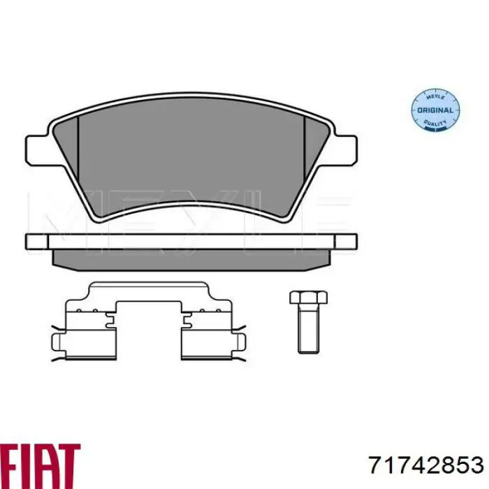 Передние тормозные колодки 71742853 Fiat/Alfa/Lancia