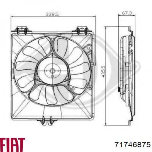 Диффузор радиатора охлаждения в сборе с мотором и крыльчаткой Fiat/Alfa/Lancia 71746875 цена, от 128.65 USD
