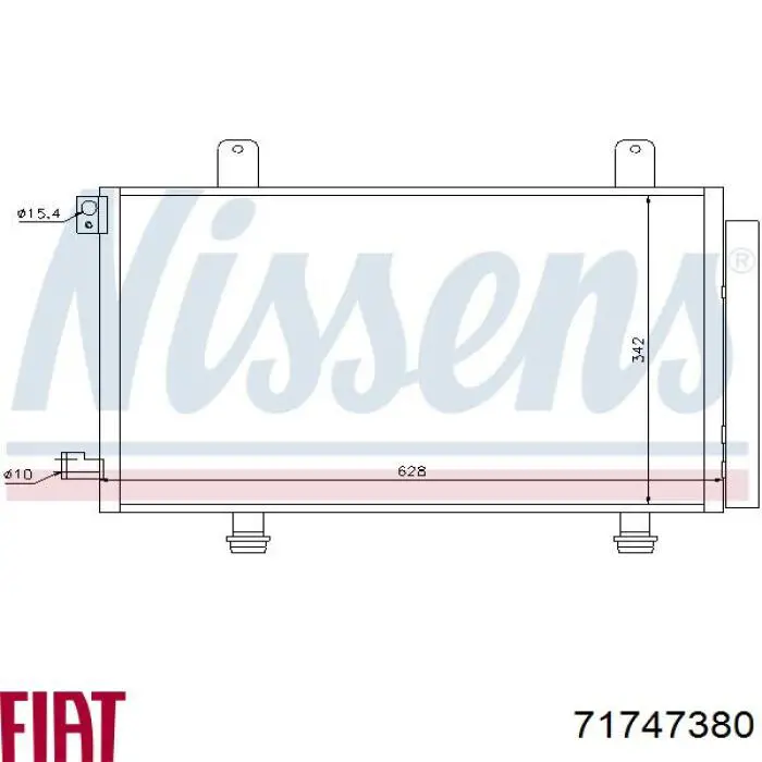 Радиатор кондиционера 71747380 Fiat/Alfa/Lancia