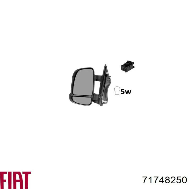 71748250 Fiat/Alfa/Lancia Зеркальный элемент левый