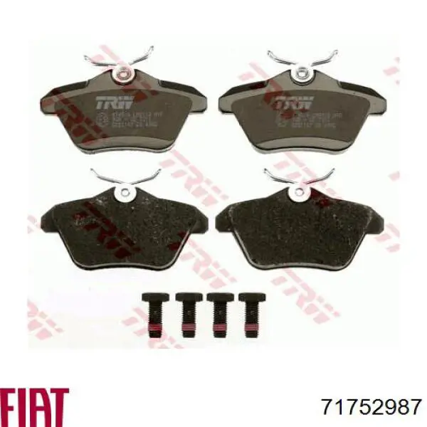Колодки дисковые  Fiat/Alfa/Lancia 71752987 цена, от 14.43 USD