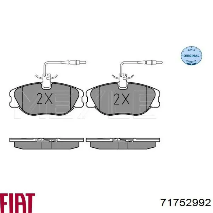 Колодки Fiat/Alfa/Lancia 71752992 цена, от 16.57 USD