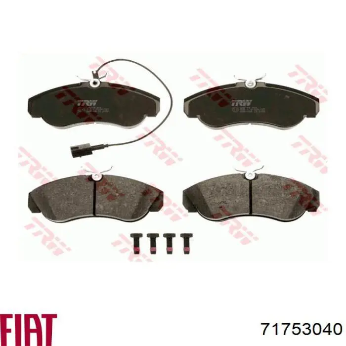 Передние тормозные колодки 71753040 Fiat/Alfa/Lancia