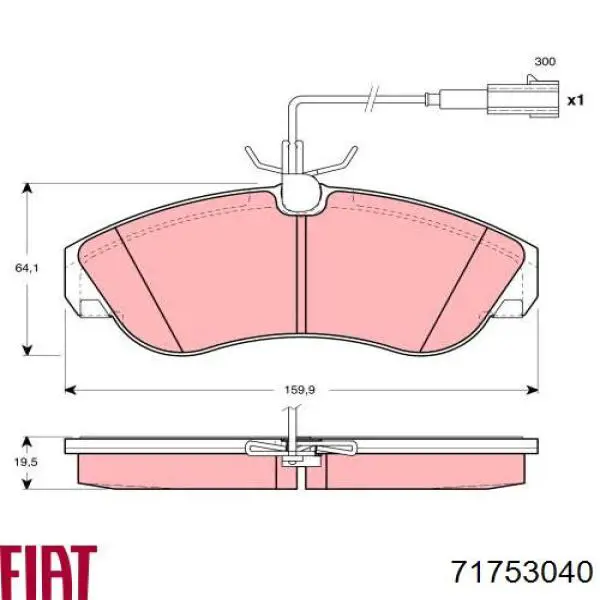 Колодки Fiat/Alfa/Lancia 71753040 цена, от 18.08 USD