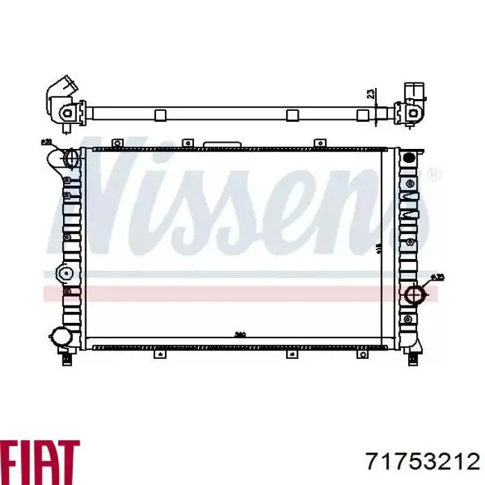 Радиатор 71753212 Fiat/Alfa/Lancia