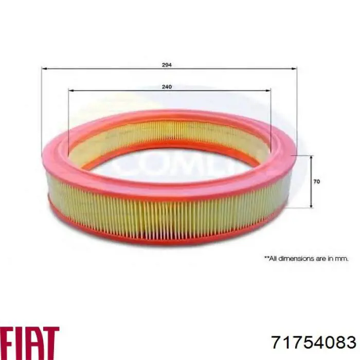 Элемент воздушного фильтра Fiat/Alfa/Lancia 71754083 цена, от 6.48 USD