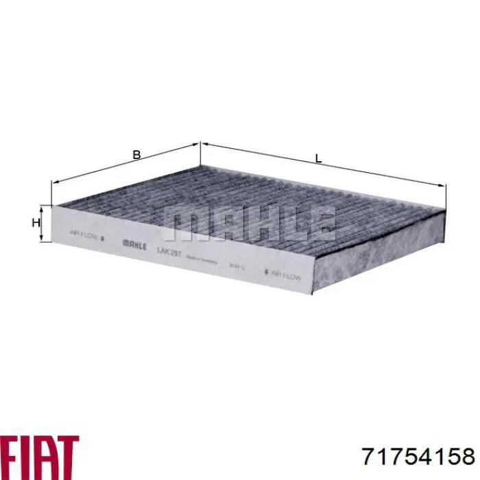 Фильтр воздушный отопителя Fiat/Alfa/Lancia 71754158 цена, от 6.98 USD
