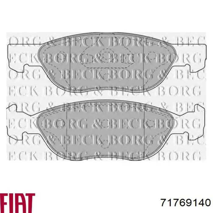 Купить 71769140 Fiat/Alfa/Lancia Колодки тормозные