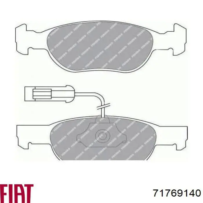 Передние тормозные колодки 71769140 Fiat/Alfa/Lancia