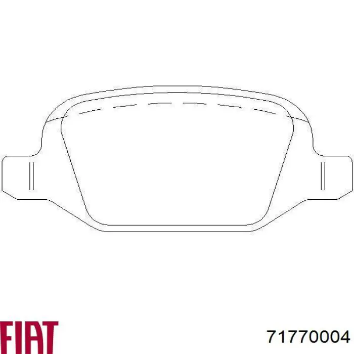 Задние дисковые колодки Fiat/Alfa/Lancia 71770004