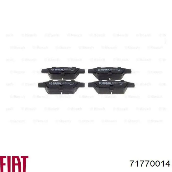 Задние дисковые колодки Fiat/Alfa/Lancia 71770014