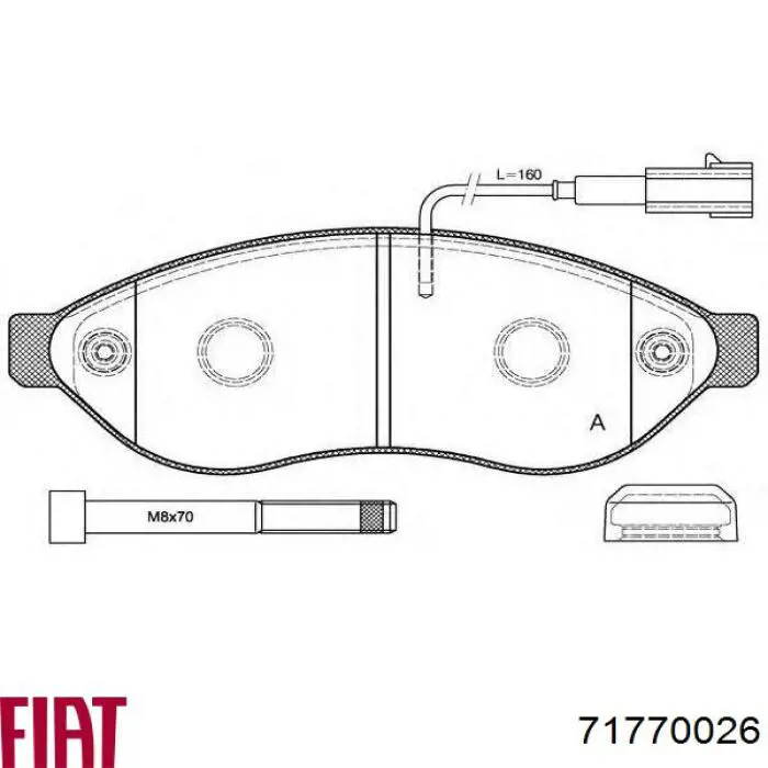 Колодки Fiat/Alfa/Lancia 71770026 цена, от 29.62 USD