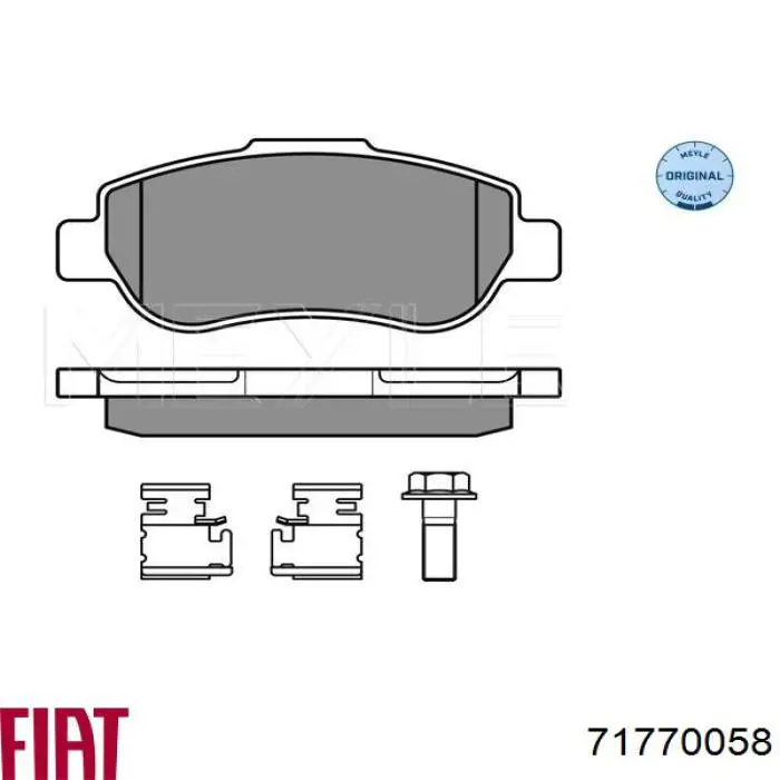 Передние тормозные колодки 71770058 Fiat/Alfa/Lancia