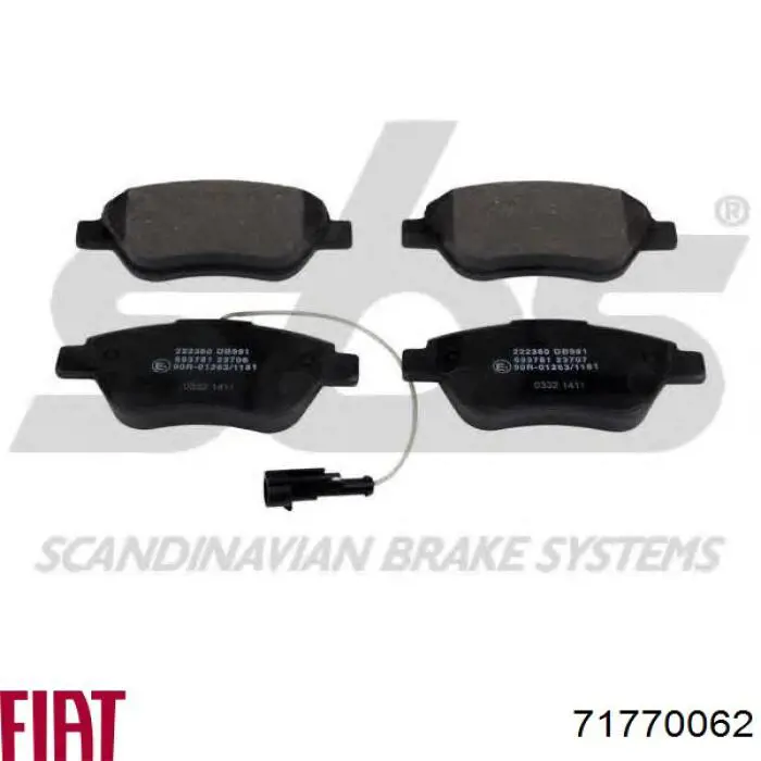 Колодки Fiat/Alfa/Lancia 71770062 цена, от 30.83 USD