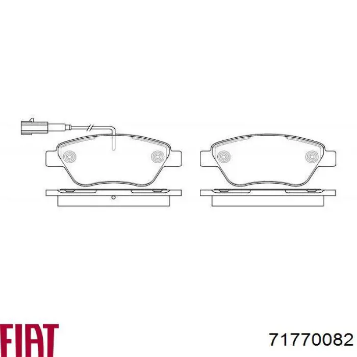 Колодки Fiat/Alfa/Lancia 71770082 цена, от 19.40 USD