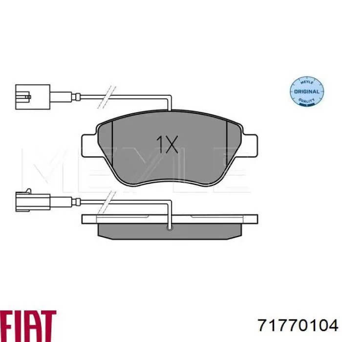 Колодки Fiat/Alfa/Lancia 71770104 цена, от 19.20 USD
