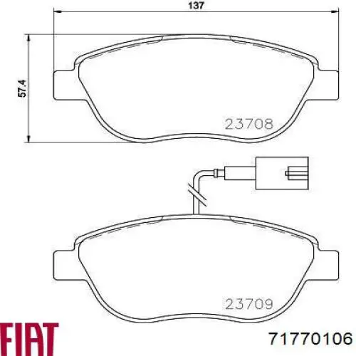 Колодки Fiat/Alfa/Lancia 71770106 цена, от 16.84 USD