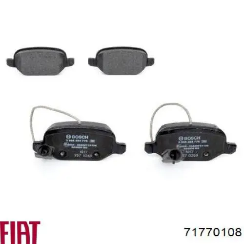 Купить 71770108 Fiat/Alfa/Lancia Колодки тормозные задние, дисковые