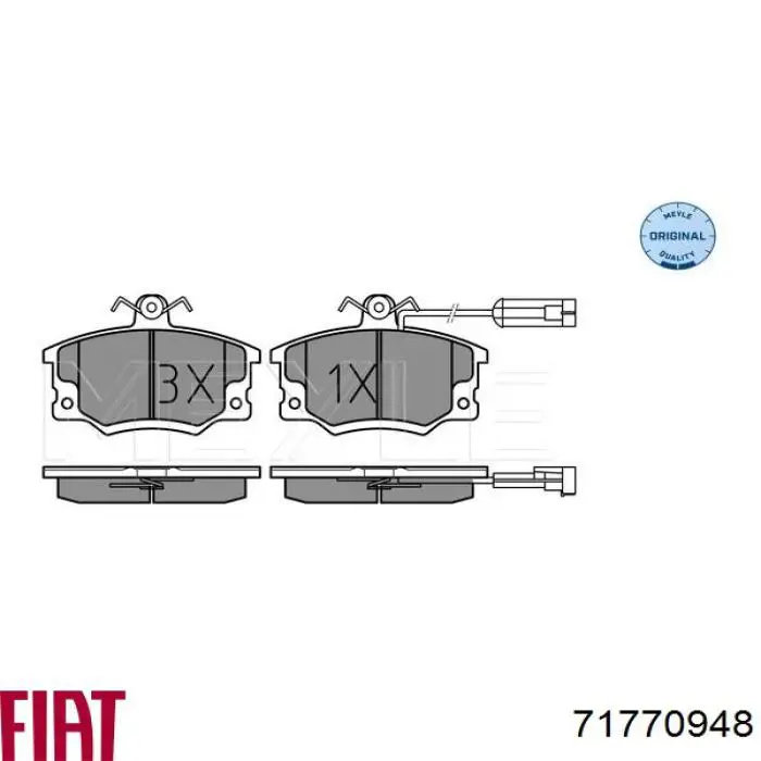 Купить 71770948 Fiat/Alfa/Lancia Колодки тормозные