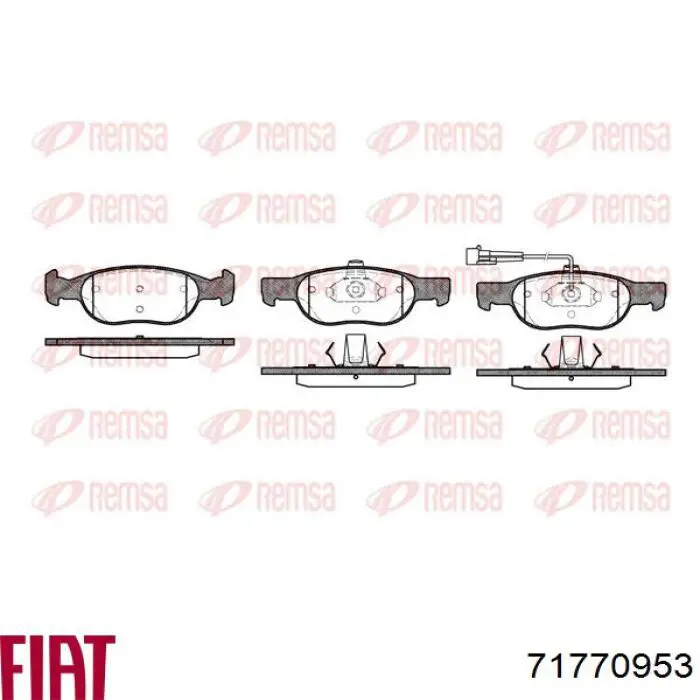 Купить 71770953 Fiat/Alfa/Lancia Колодки тормозные