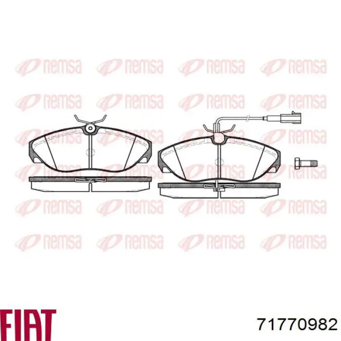 Колодки Fiat/Alfa/Lancia 71770982 цена, от 24.98 USD
