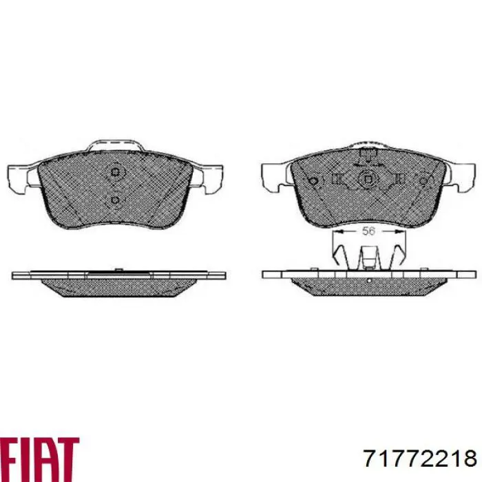 Купить 71772218 Fiat/Alfa/Lancia Колодки тормозные