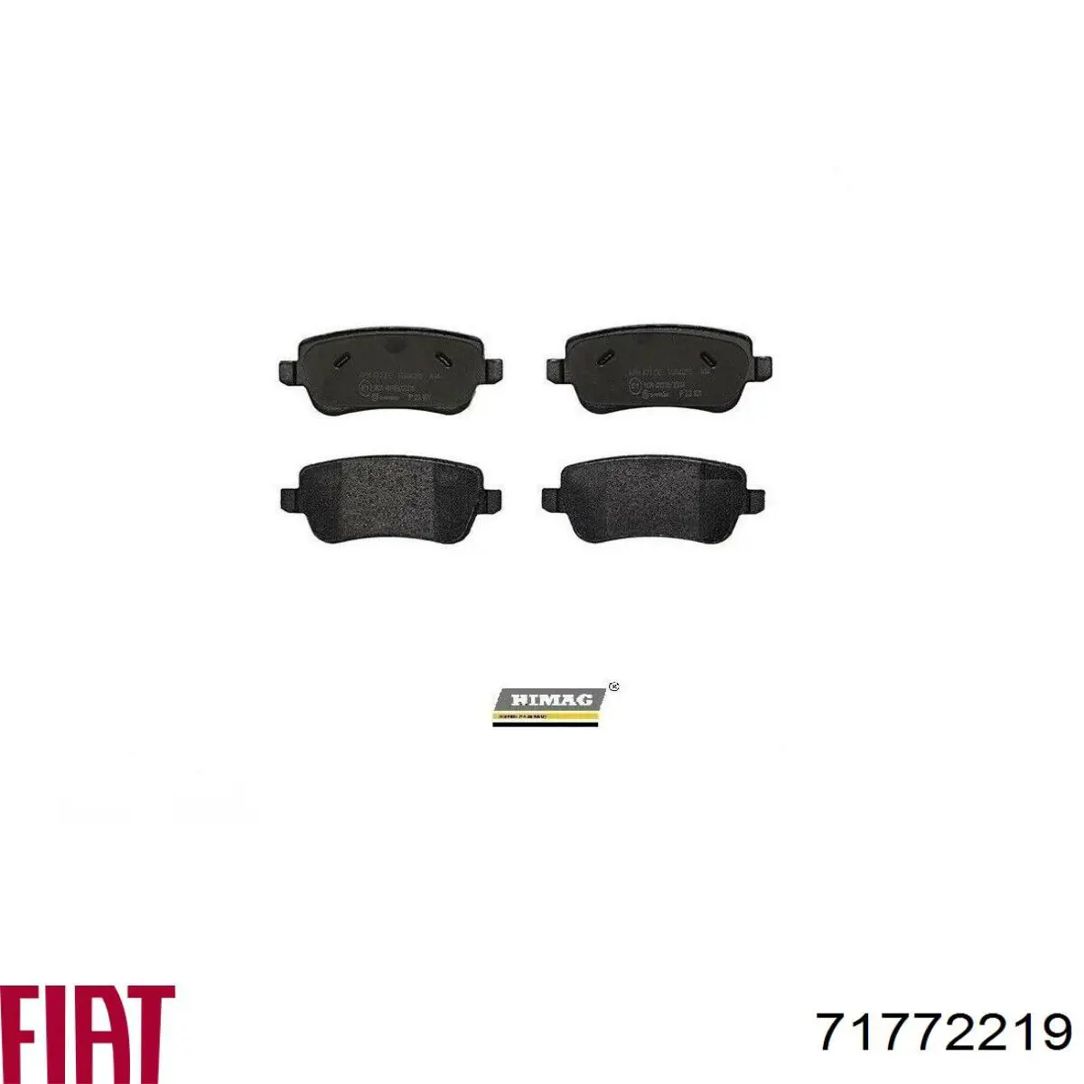 71772219 Fiat/Alfa/Lancia Колодки тормозные дисковые комплект