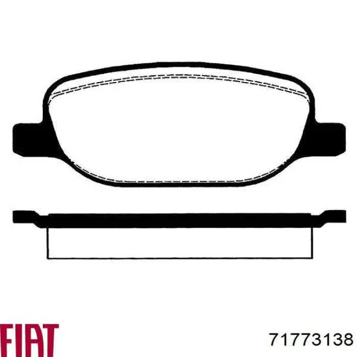 Купить 71773138 Fiat/Alfa/Lancia Колодки тормозные задние, дисковые