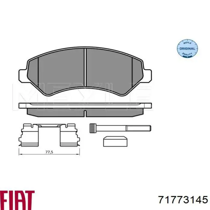 Колодки Fiat/Alfa/Lancia 71773145 цена, от 31.46 USD