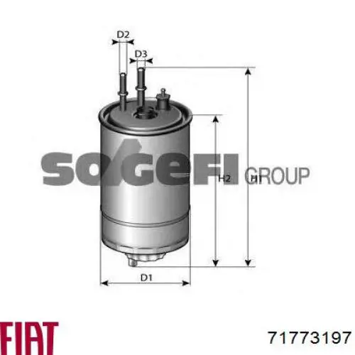 Фильтр тонкой очистки топлива Fiat/Alfa/Lancia 71773197 цена, от 12.98 USD