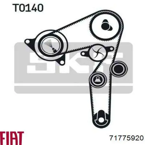 Комплект ремня ГРМ 71775920 Fiat/Alfa/Lancia