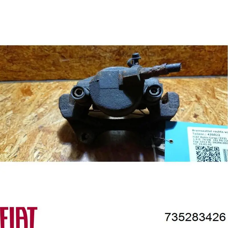 Купить 735283426 Fiat/Alfa/Lancia Суппорт тормозной передний правый