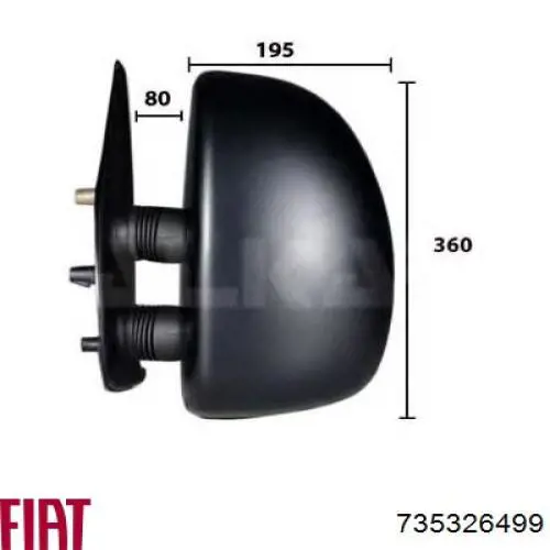 Купить 735326499 Fiat/Alfa/Lancia Наружное зеркало левое