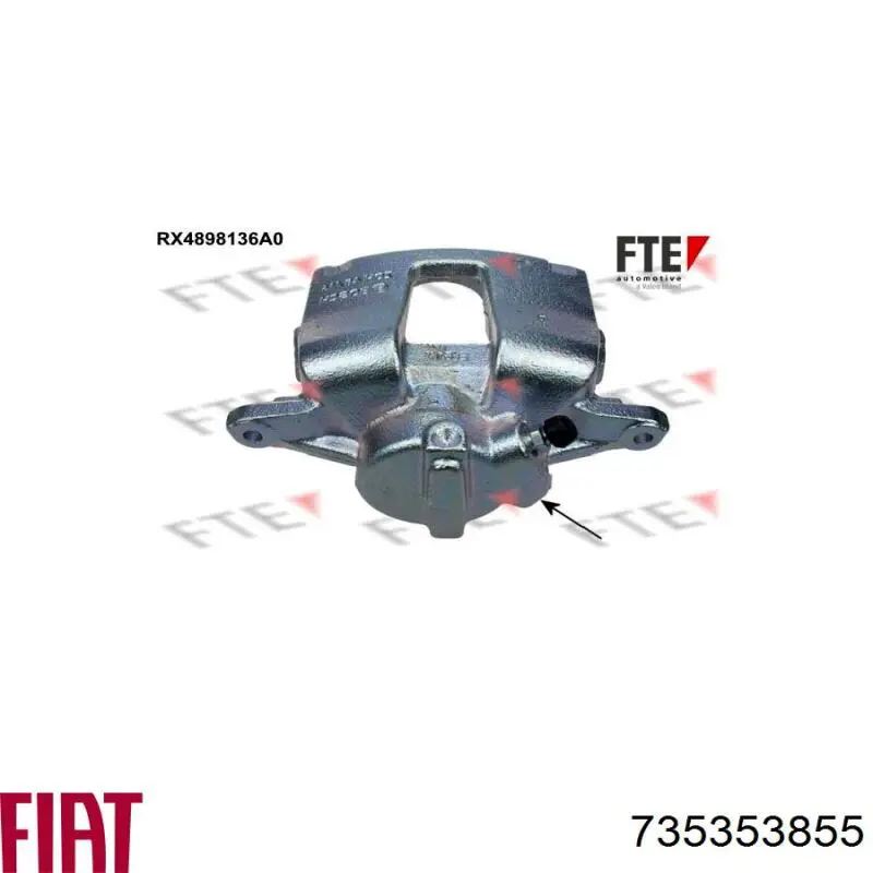 Суппорт тормозной левый задний Fiat/Alfa/Lancia 735353855