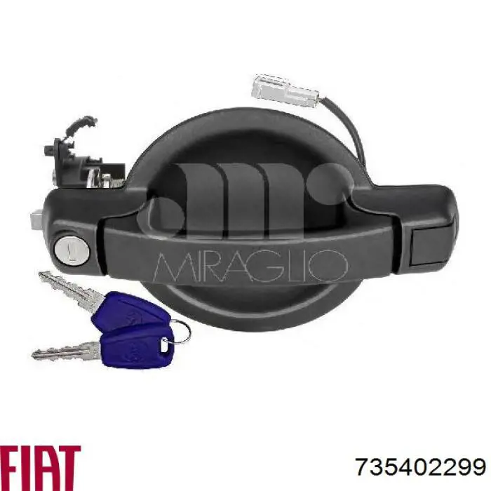Купить 735402299 Fiat/Alfa/Lancia Ручка двери задней (распашной) левая наружная