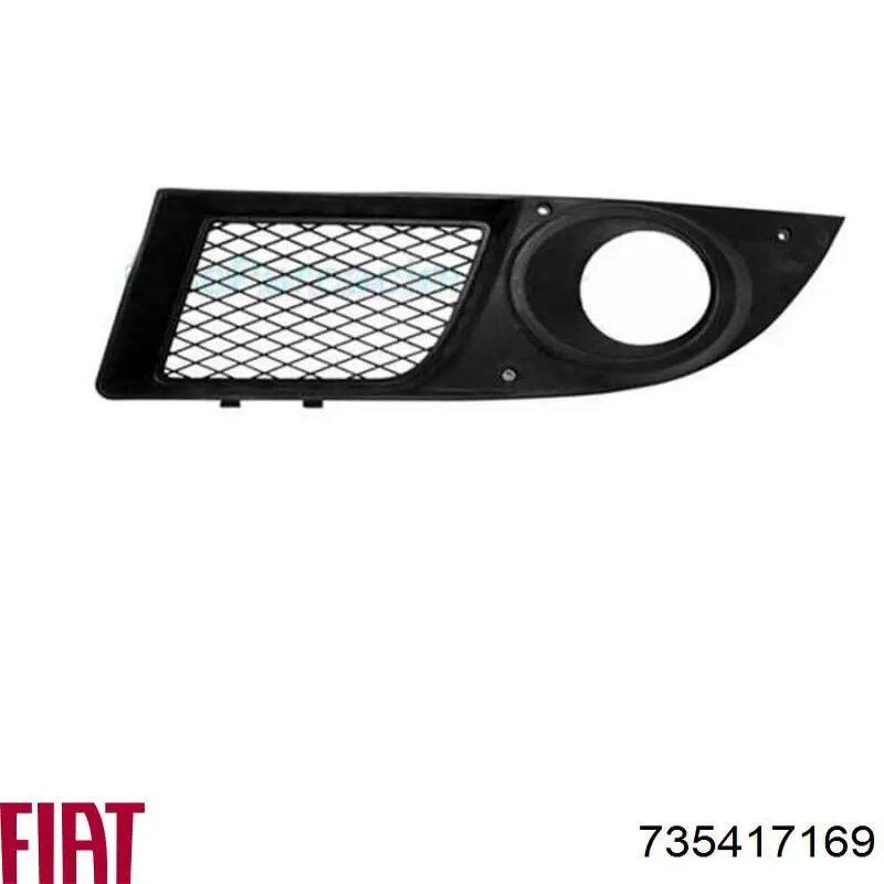 Compre 735417169 Fiat/Alfa/Lancia Tampão (grelha) das luzes de nevoeiro do pára-choque dianteiro direito