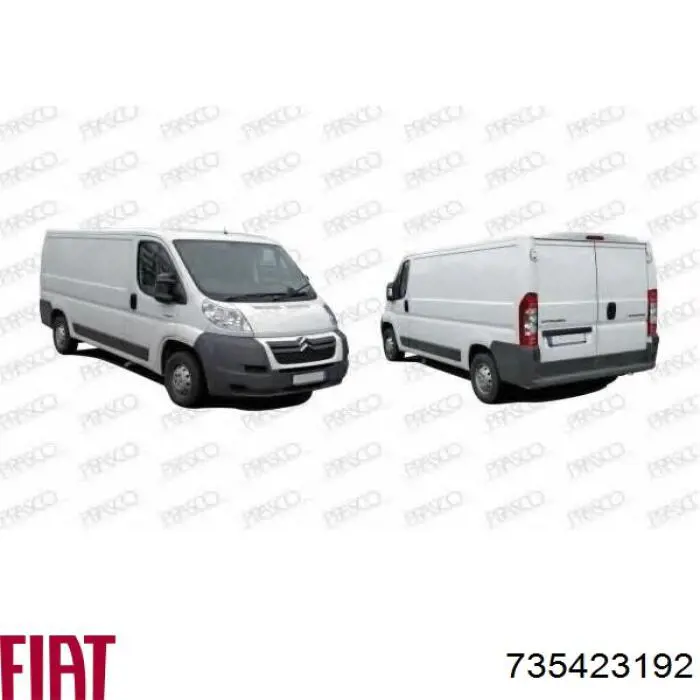 735423192 Fiat/Alfa/Lancia Бампер передний клык левый