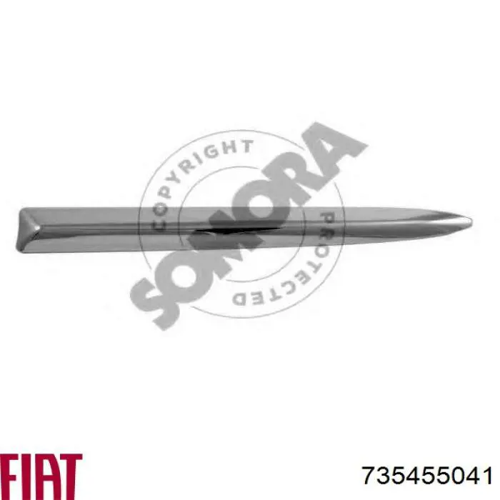 Молдинг решетки радиатора левый Fiat/Alfa/Lancia 735455041 цена, от 10.53 USD