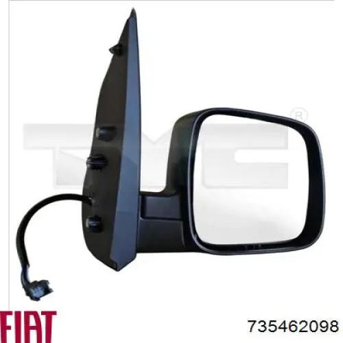 8154RW Peugeot/Citroen Накладка зеркала заднего вида, правая