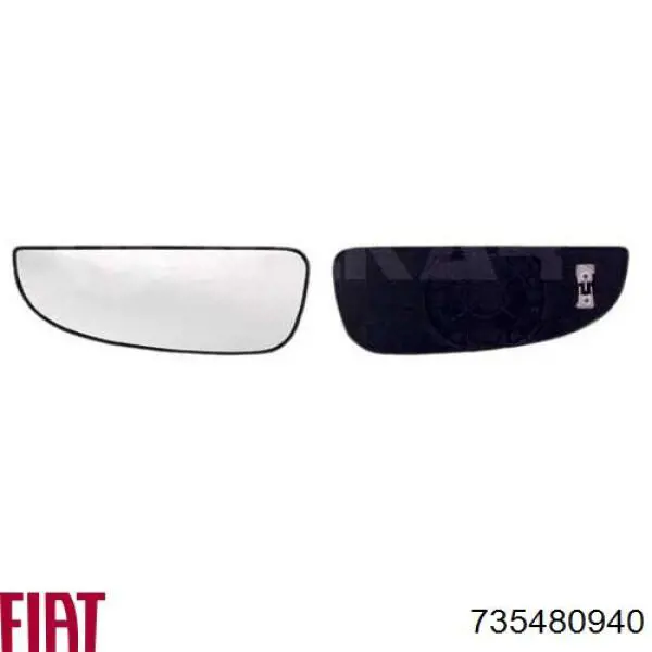 Левое боковое зеркало 735480940 Fiat/Alfa/Lancia