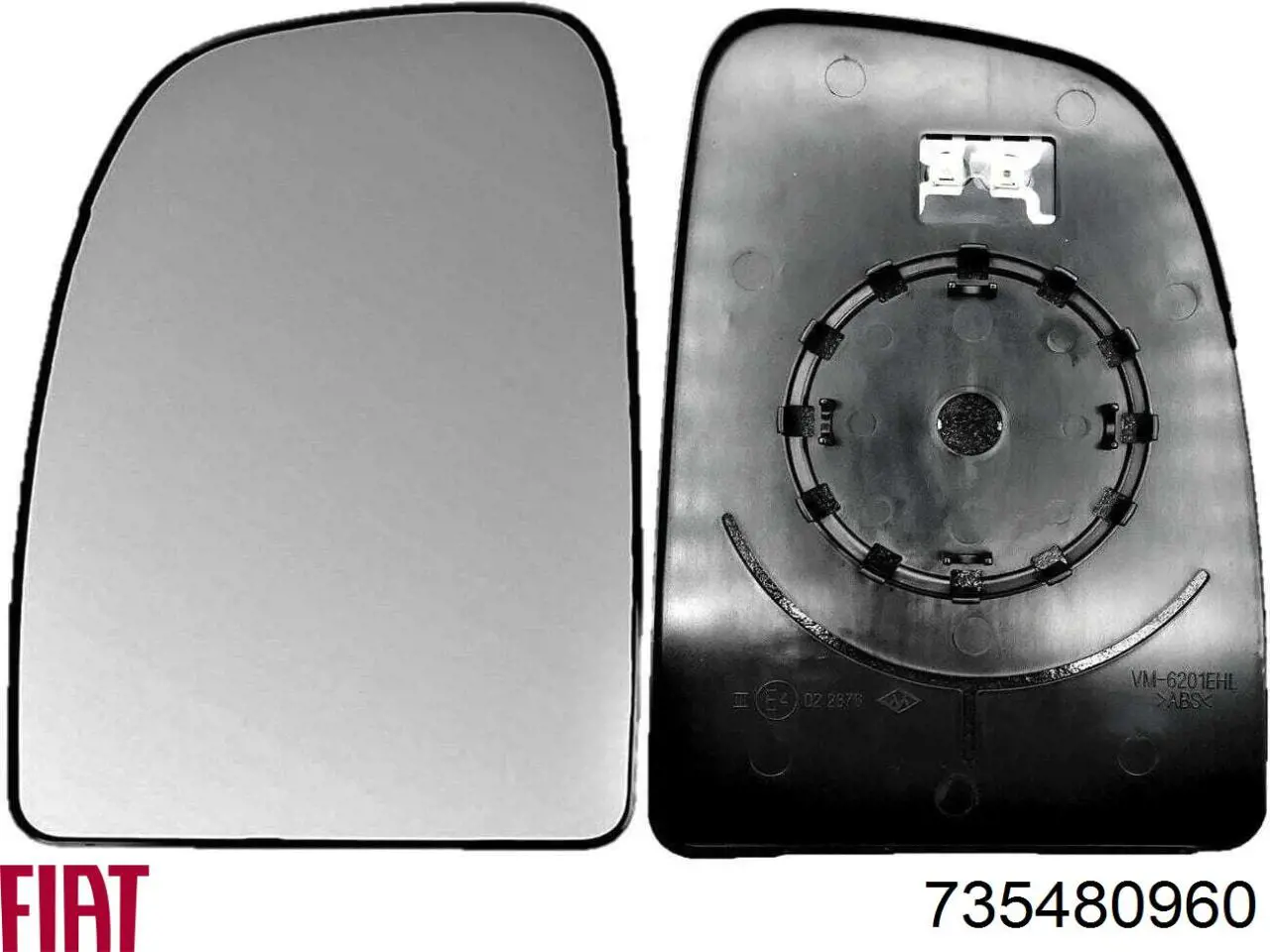 Левое боковое зеркало 735480960 Fiat/Alfa/Lancia