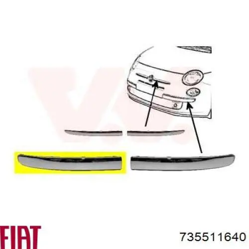 Купить PFT04049MAR Signeda Молдинг бампера переднего правый