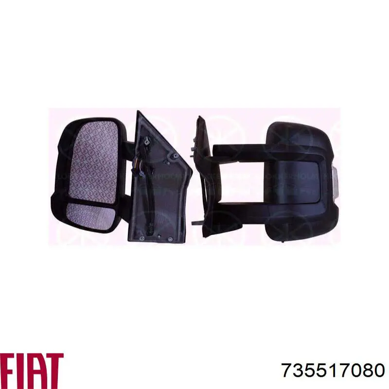 Левое боковое зеркало 735517080 Fiat/Alfa/Lancia