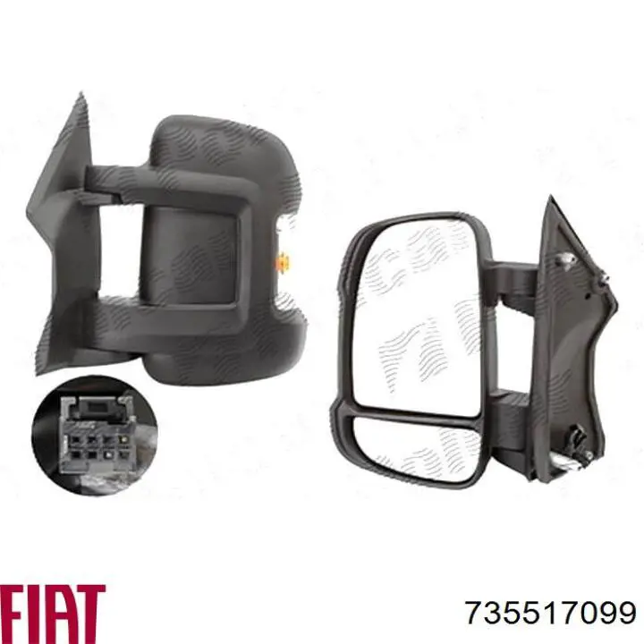 Купить 735517099 Fiat/Alfa/Lancia Наружное зеркало левое